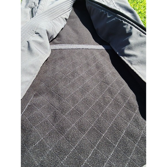 ANNE KLEIN GRAY ZIPPER HOODED JACKET COAT SIZE SMALL - Picture 4 of 9